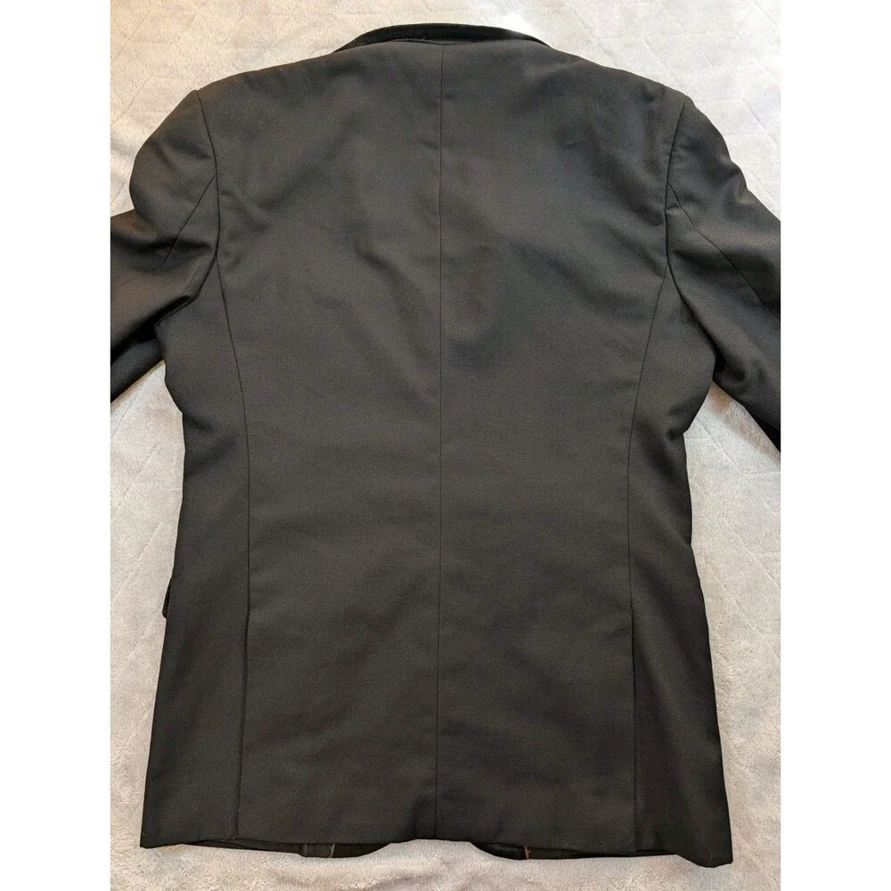 Slim Fit 2 Button Mens Blazer Black AZAR MAN Suit Jacket Tailored Fit 38L
